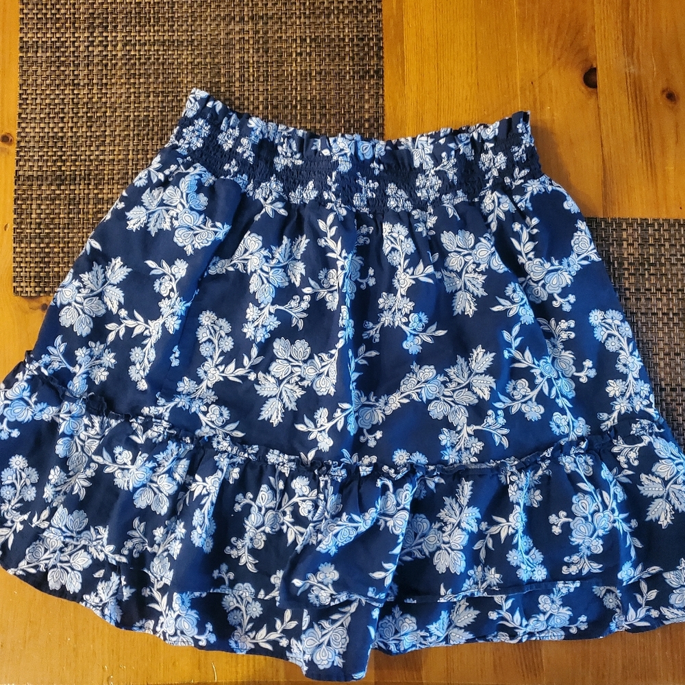 J Crew Teired Ruffle skirt